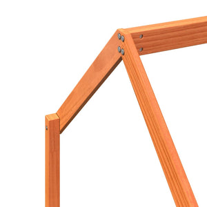Bed frame for children wax brown 90x190 cm solid pine wood
