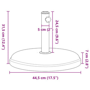 Parasol base for Ø32/35/38 mm poles 15 kg round