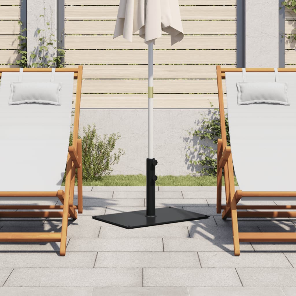 Parasol base for Ø32/38/48 mm poles 15 kg rectangular