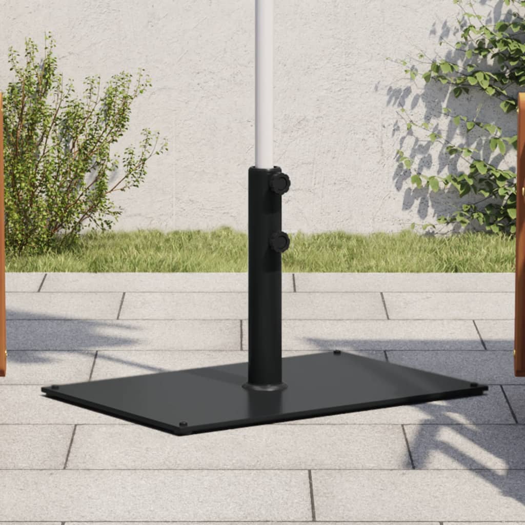 Parasol base for Ø32/38/48 mm poles 15 kg rectangular
