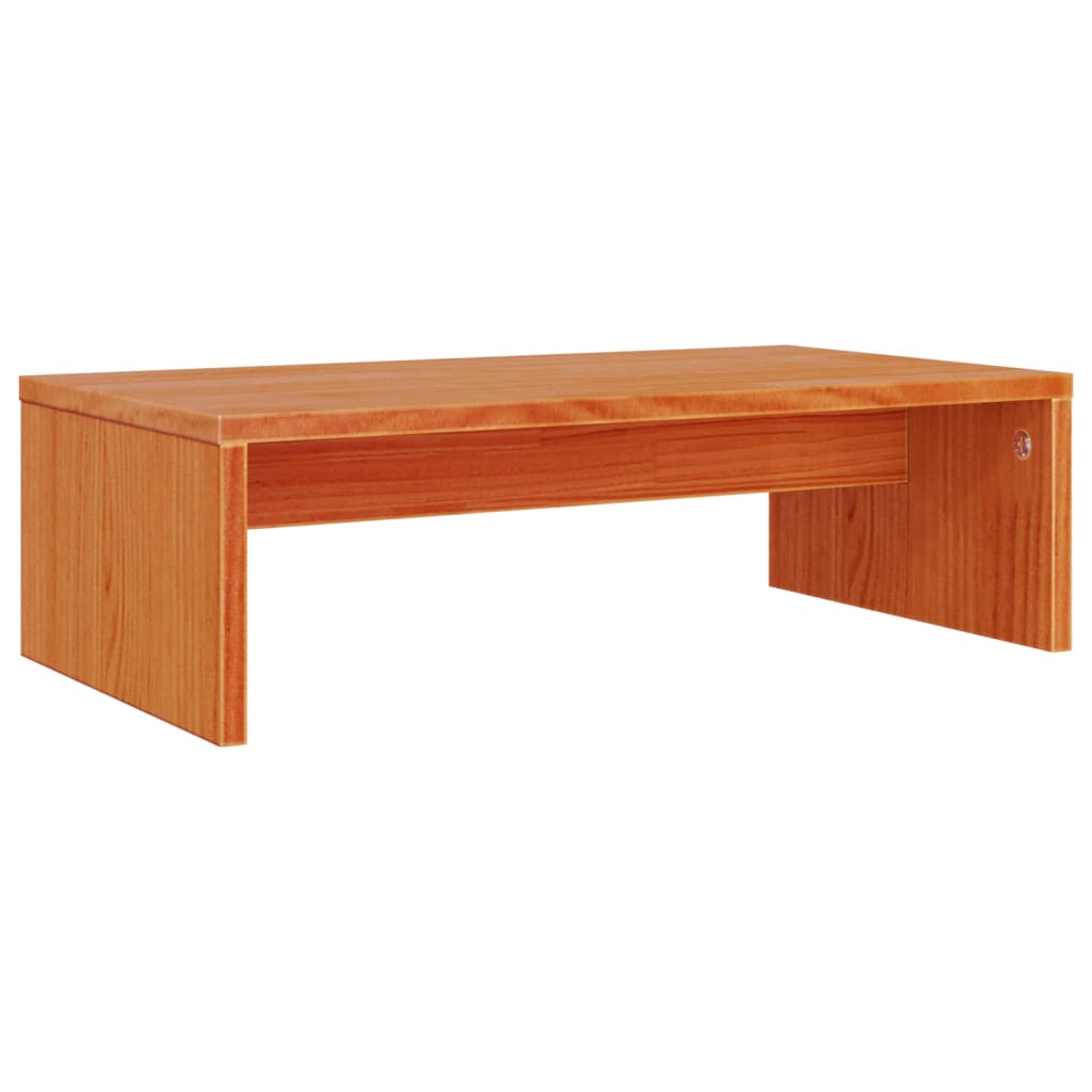 Monitor stand wax brown 50x27x15 cm solid pine wood