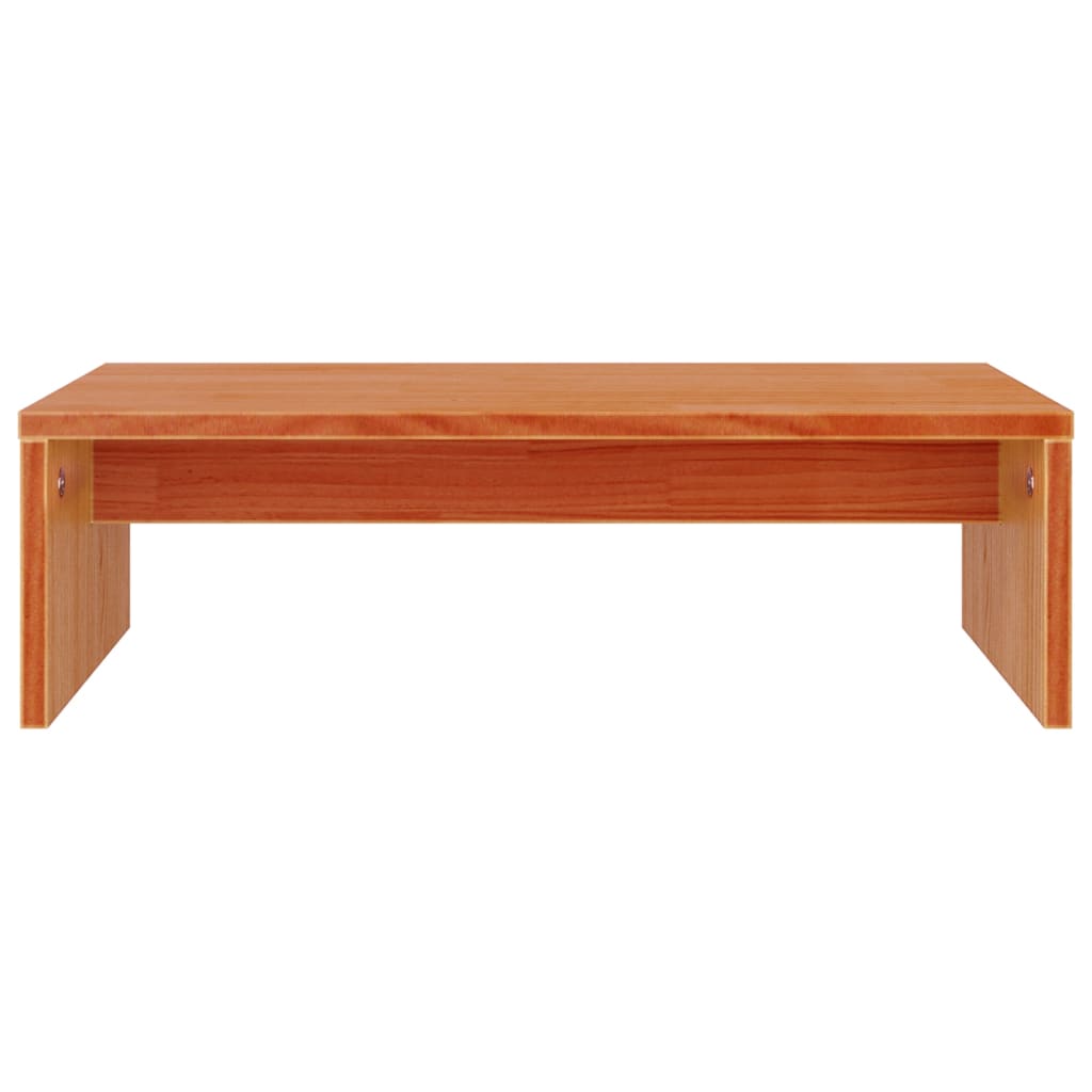 Monitor stand wax brown 50x27x15 cm solid pine wood