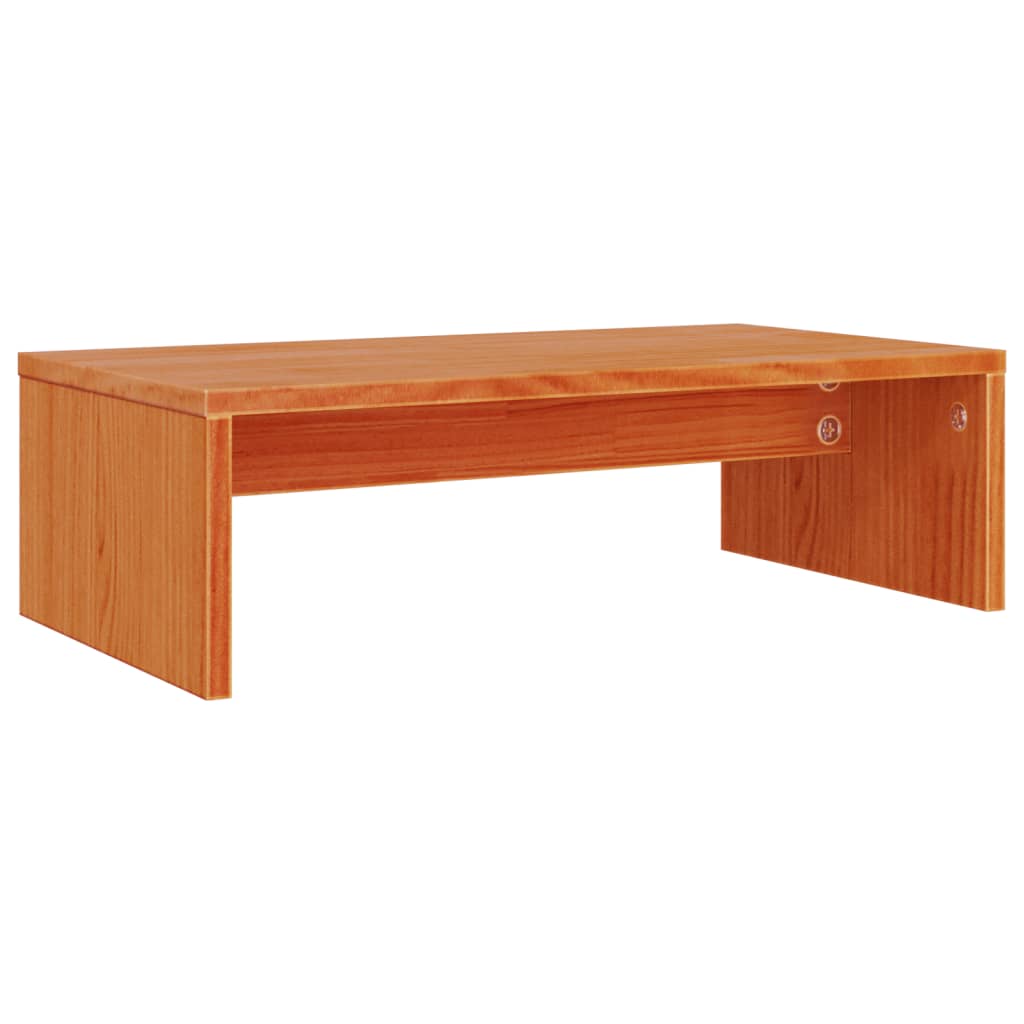 Monitor stand wax brown 50x27x15 cm solid pine wood