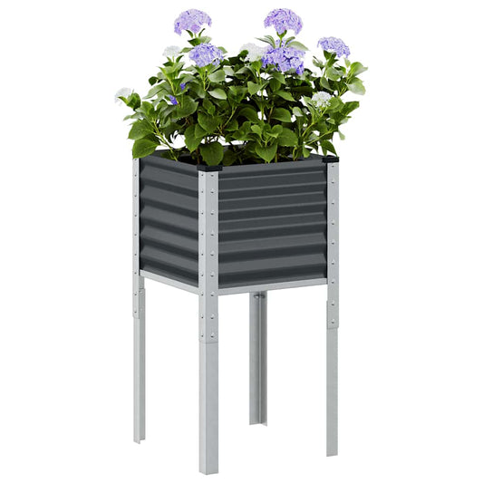 Planter box anthracite 45x45x88 cm steel