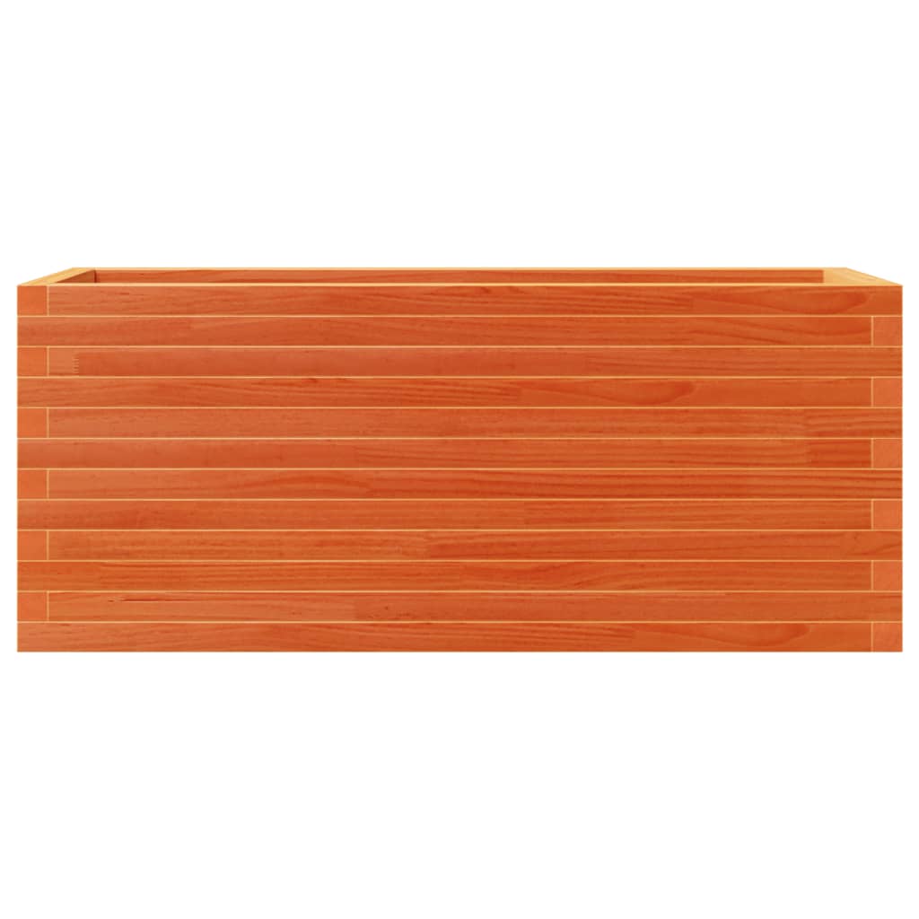 Planter box wax brown 110x40x46 cm solid pine wood