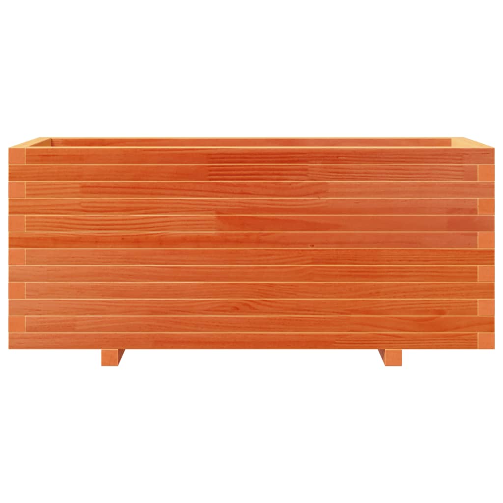 Planter box wax brown 110x40x49.5 cm solid pine wood