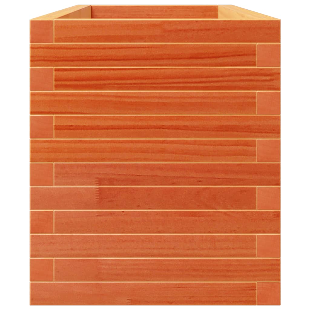 Planter box wax brown 110x40x49.5 cm solid pine wood