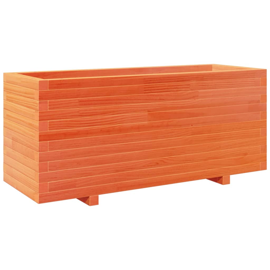 Planter box wax brown 110x40x49.5 cm solid pine wood