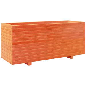 Planter box wax brown 110x40x49.5 cm solid pine wood