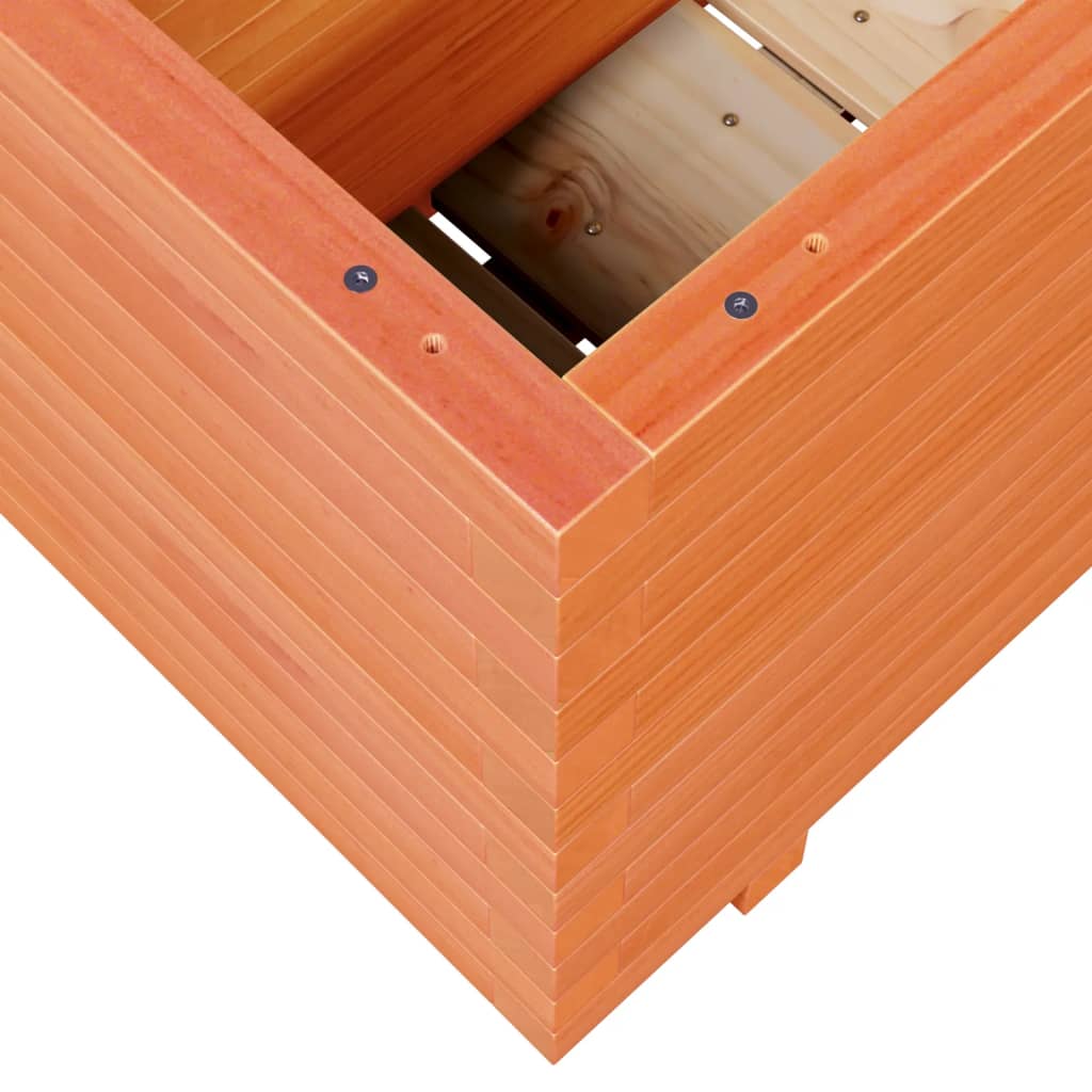 Planter box wax brown 110x40x49.5 cm solid pine wood