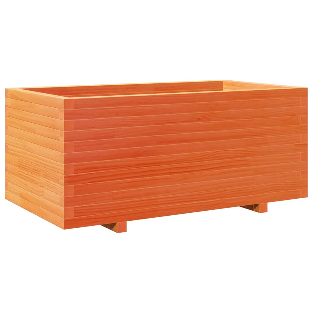 Planter box wax brown 110x60x49.5 cm solid pine wood