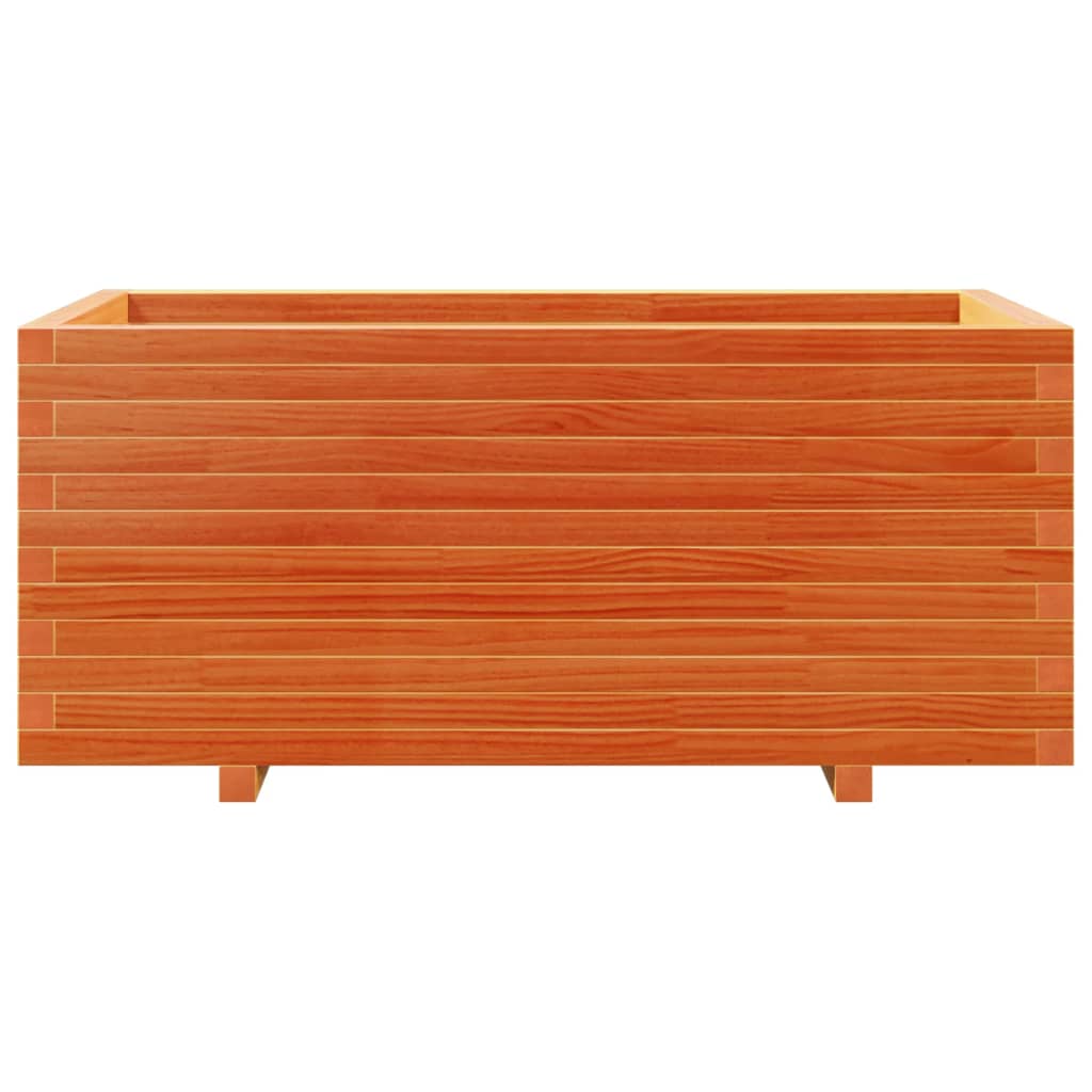 Planter box wax brown 110x60x49.5 cm solid pine wood