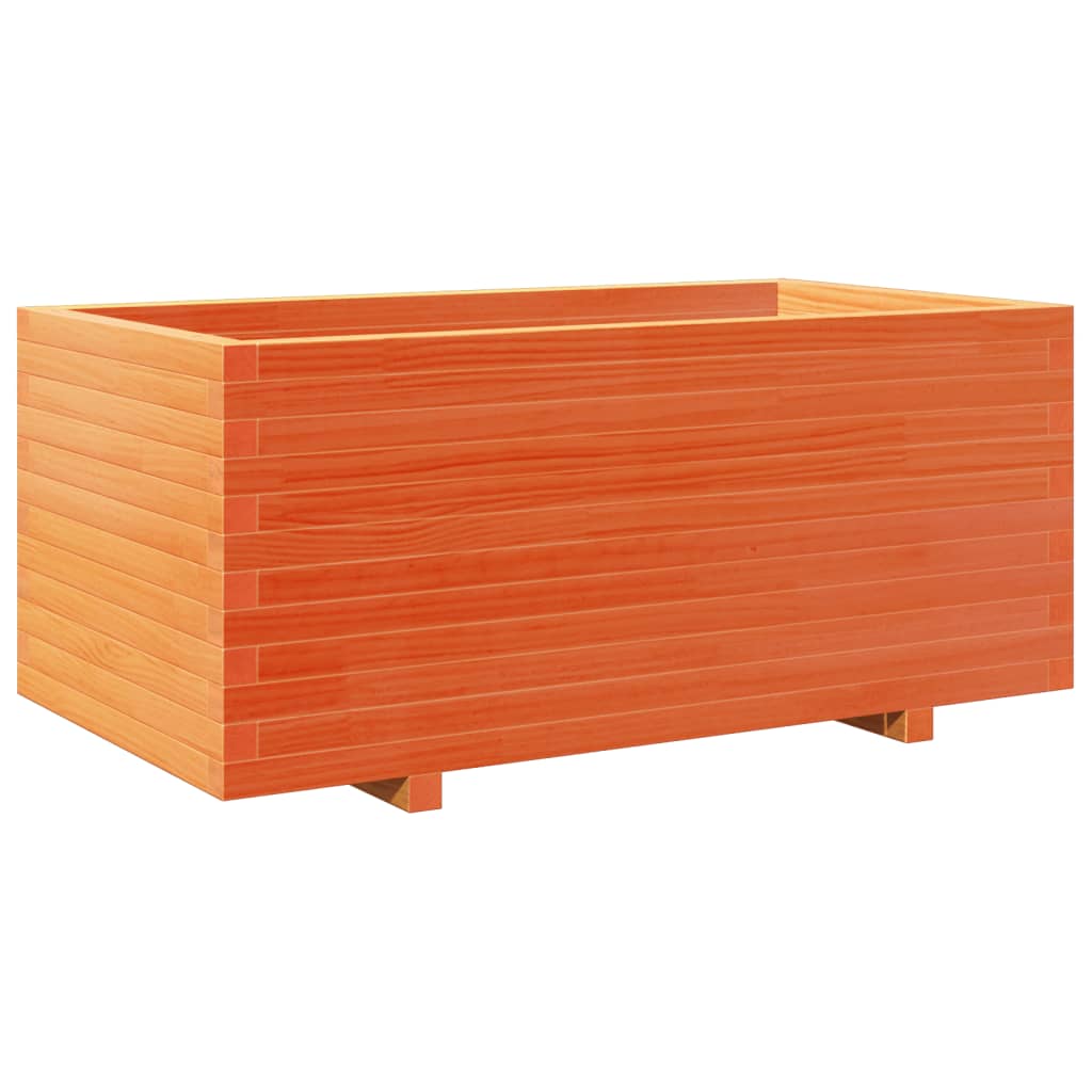 Planter box wax brown 110x60x49.5 cm solid pine wood