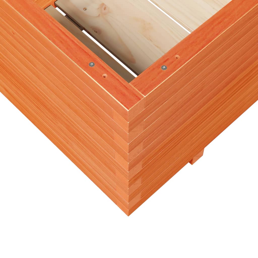 Planter box wax brown 110x60x49.5 cm solid pine wood