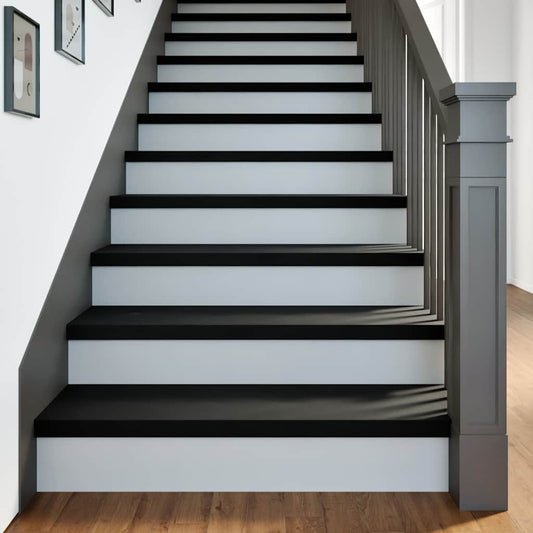 Stair steps 12 pcs dark brown 100x25x2 cm solid oak