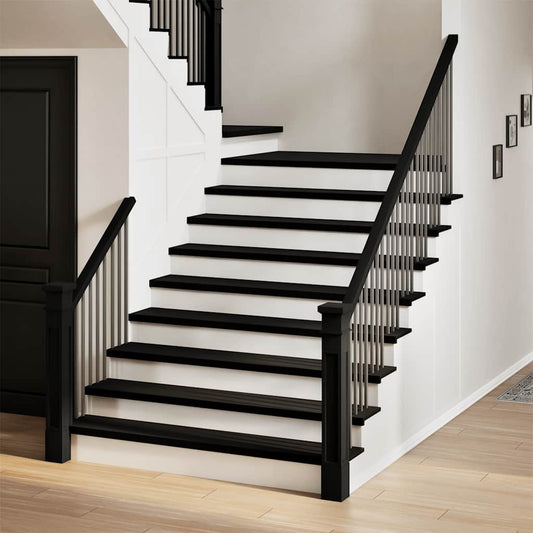 Stair steps 12 pcs dark brown 120x25x2 cm solid oak