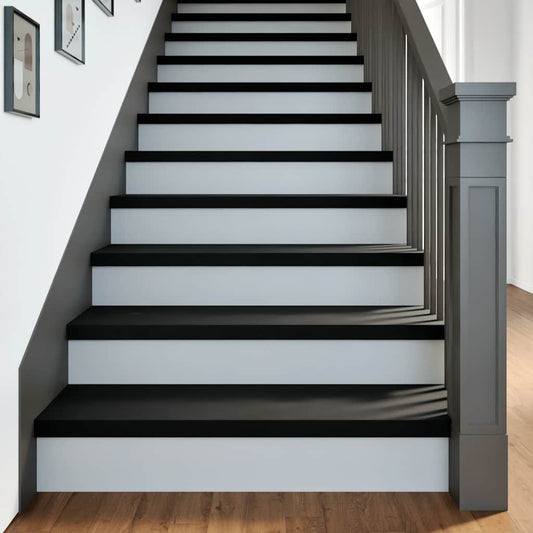 Stair steps 12 pcs dark brown 90x30x2 cm solid oak