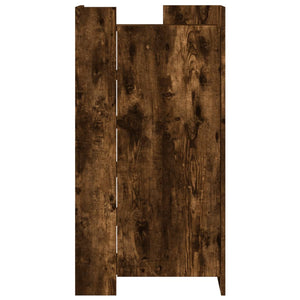 Shoe shelf smoked oak 52x37.5x100 cm engineered wood