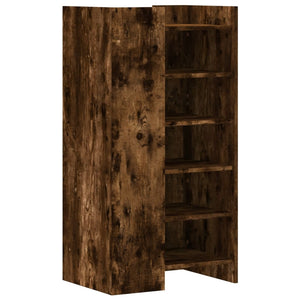 Shoe shelf smoked oak 52x37.5x100 cm engineered wood