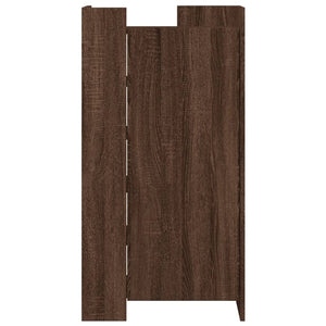 Shoe shelf brown oak 52x37.5x100 cm engineered wood