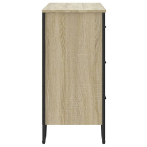 Chest of drawers sonoma oak 91x35.5x74.5 cm engineered wood