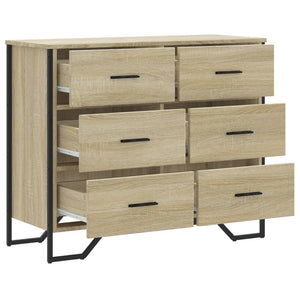 Chest of drawers sonoma oak 91x35.5x74.5 cm engineered wood