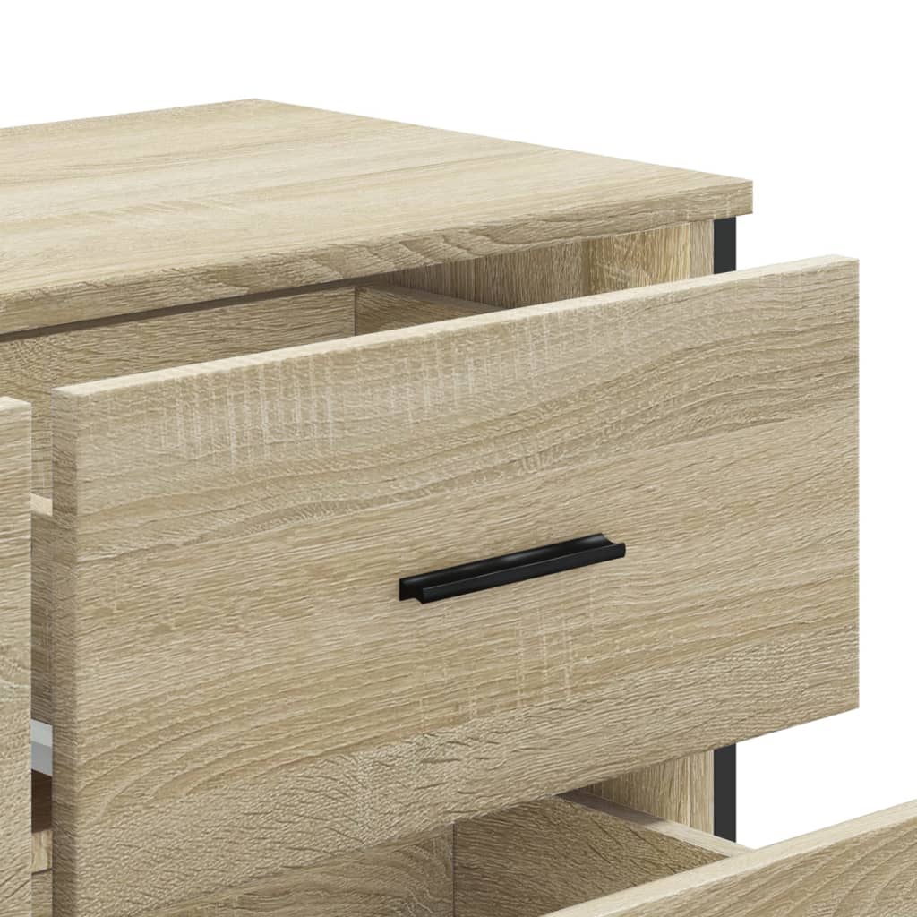 Chest of drawers sonoma oak 91x35.5x74.5 cm engineered wood