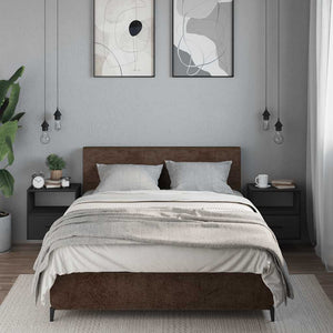 Wall-mounted bedside tables 2 pcs black 40x31x39.5 cm