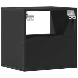 Wall-mounted bedside tables 2 pcs black 40x31x39.5 cm