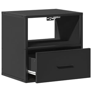 Wall-mounted bedside tables 2 pcs black 40x31x39.5 cm