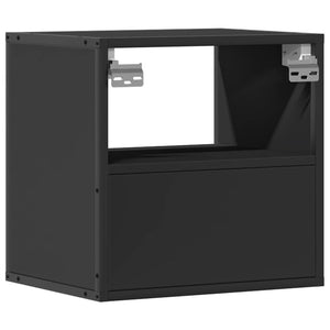 Wall-mounted bedside tables 2 pcs black 40x31x39.5 cm