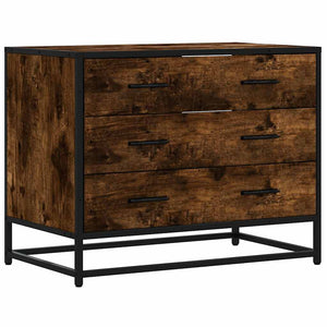 Chest of drawers smoked oak 70x41x56 cm engineered wood