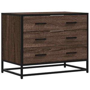 Chest of drawers brown oak 70x41x56 cm engineered wood