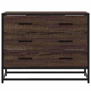 Chest of drawers brown oak 70x41x56 cm engineered wood