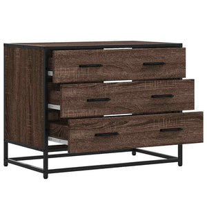 Chest of drawers brown oak 70x41x56 cm engineered wood