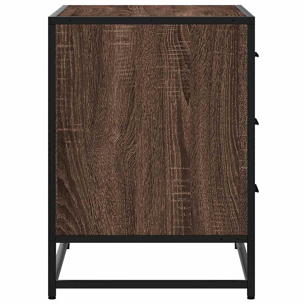 Chest of drawers brown oak 70x41x56 cm engineered wood