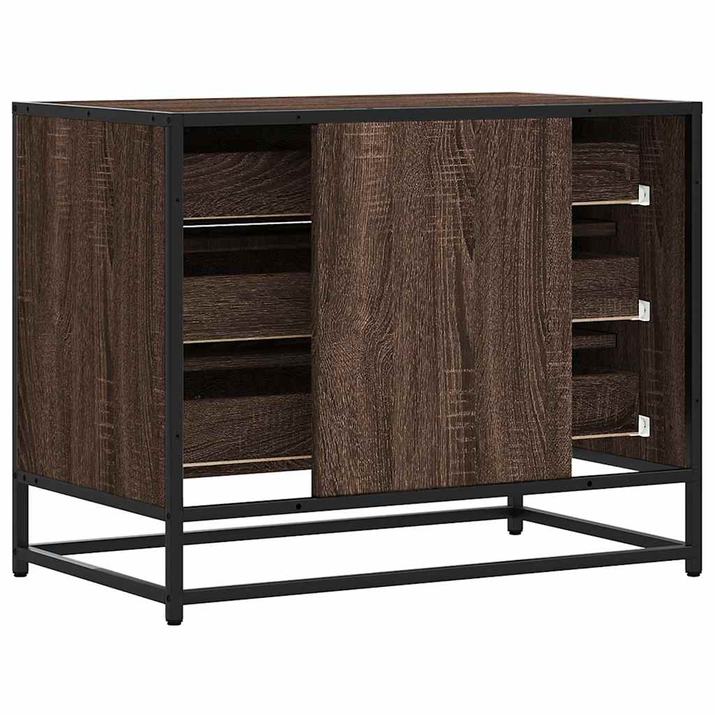 Chest of drawers brown oak 70x41x56 cm engineered wood