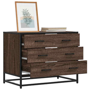 Chest of drawers brown oak 70x41x56 cm engineered wood