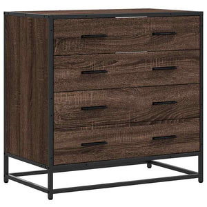 Chest of drawers brown oak 70x41x70 cm engineered wood