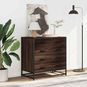 Chest of drawers brown oak 70x41x70 cm engineered wood