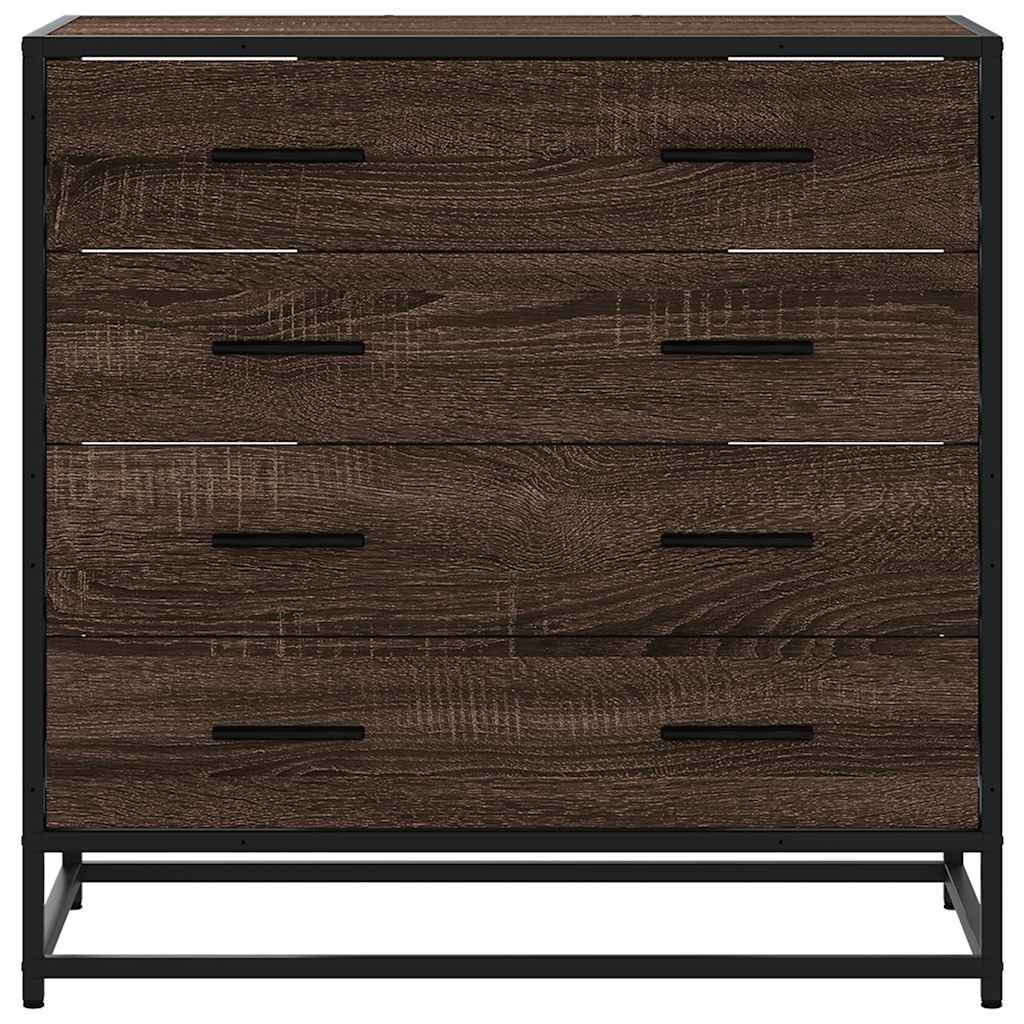 Chest of drawers brown oak 70x41x70 cm engineered wood