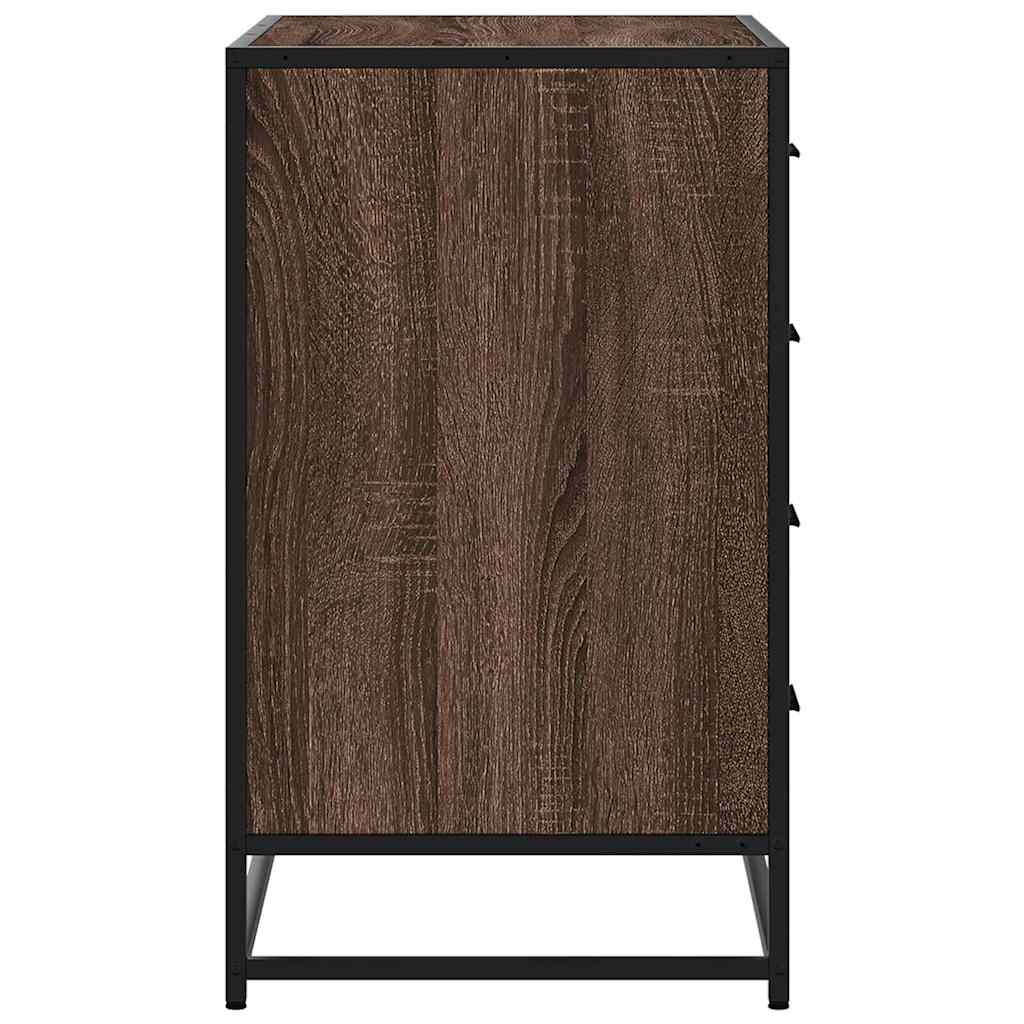 Chest of drawers brown oak 70x41x70 cm engineered wood