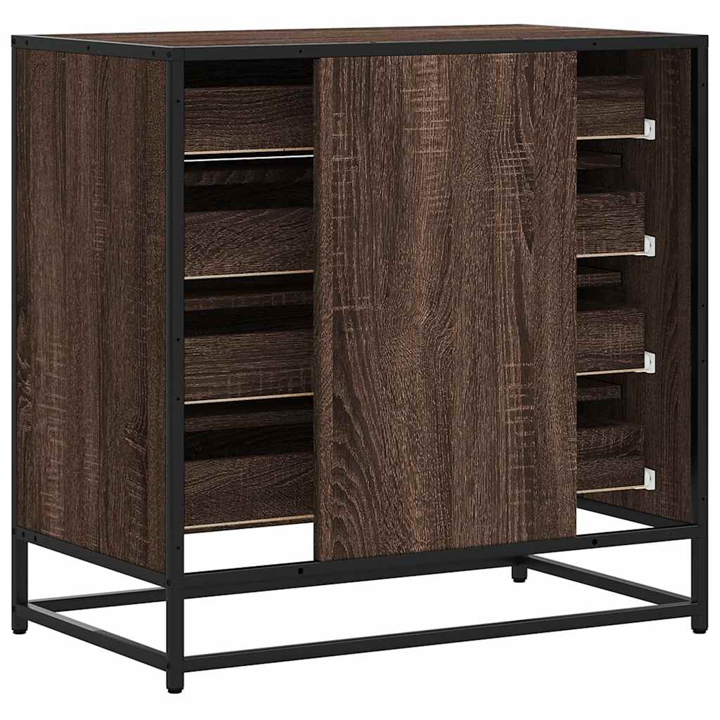 Chest of drawers brown oak 70x41x70 cm engineered wood