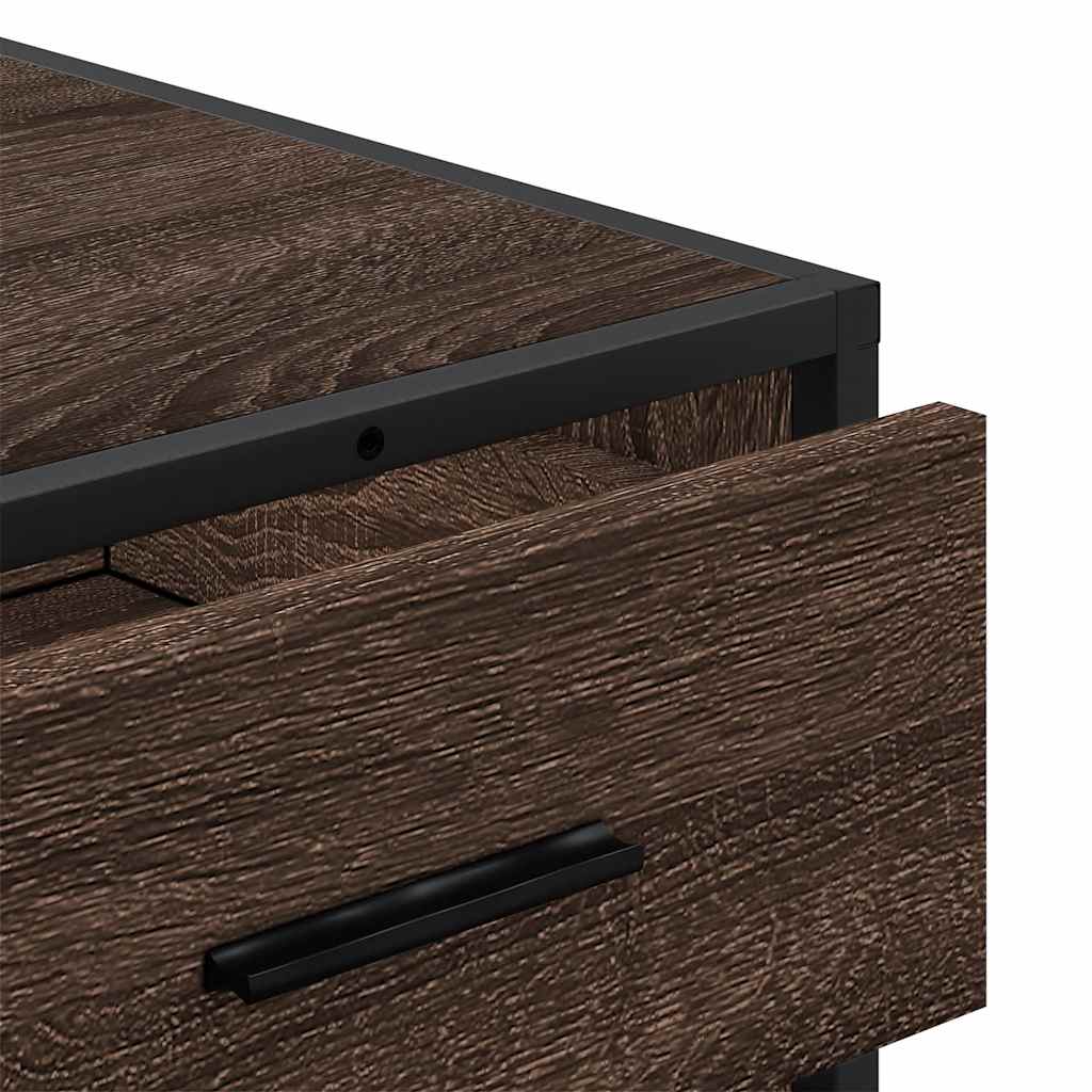Chest of drawers brown oak 70x41x70 cm engineered wood