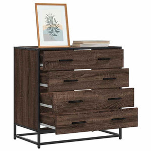 Chest of drawers brown oak 70x41x70 cm engineered wood