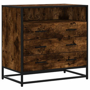 Chest of drawers smoked oak 70x41x70 cm engineered wood
