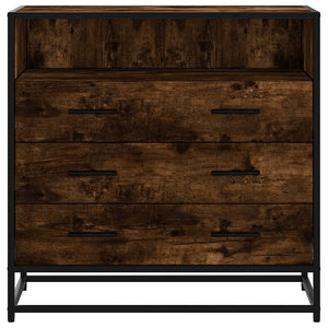 Chest of drawers smoked oak 70x41x70 cm engineered wood