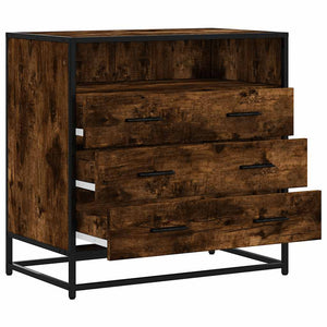 Chest of drawers smoked oak 70x41x70 cm engineered wood