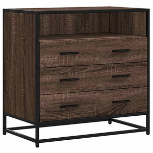 Chest of drawers brown oak 70x41x70 cm engineered wood
