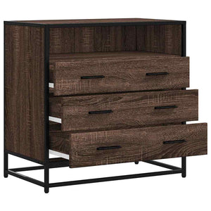 Chest of drawers brown oak 70x41x70 cm engineered wood